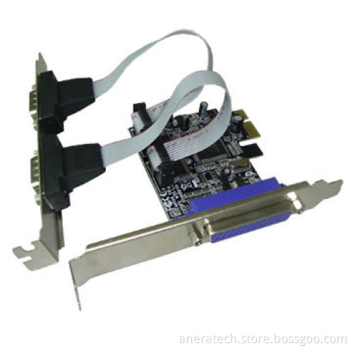 PCI-E 1 Port Parallel and 2-port Serial Card, Moschip Chipset